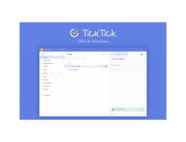 TickTick for Windows - Download it from Habererciyes for free